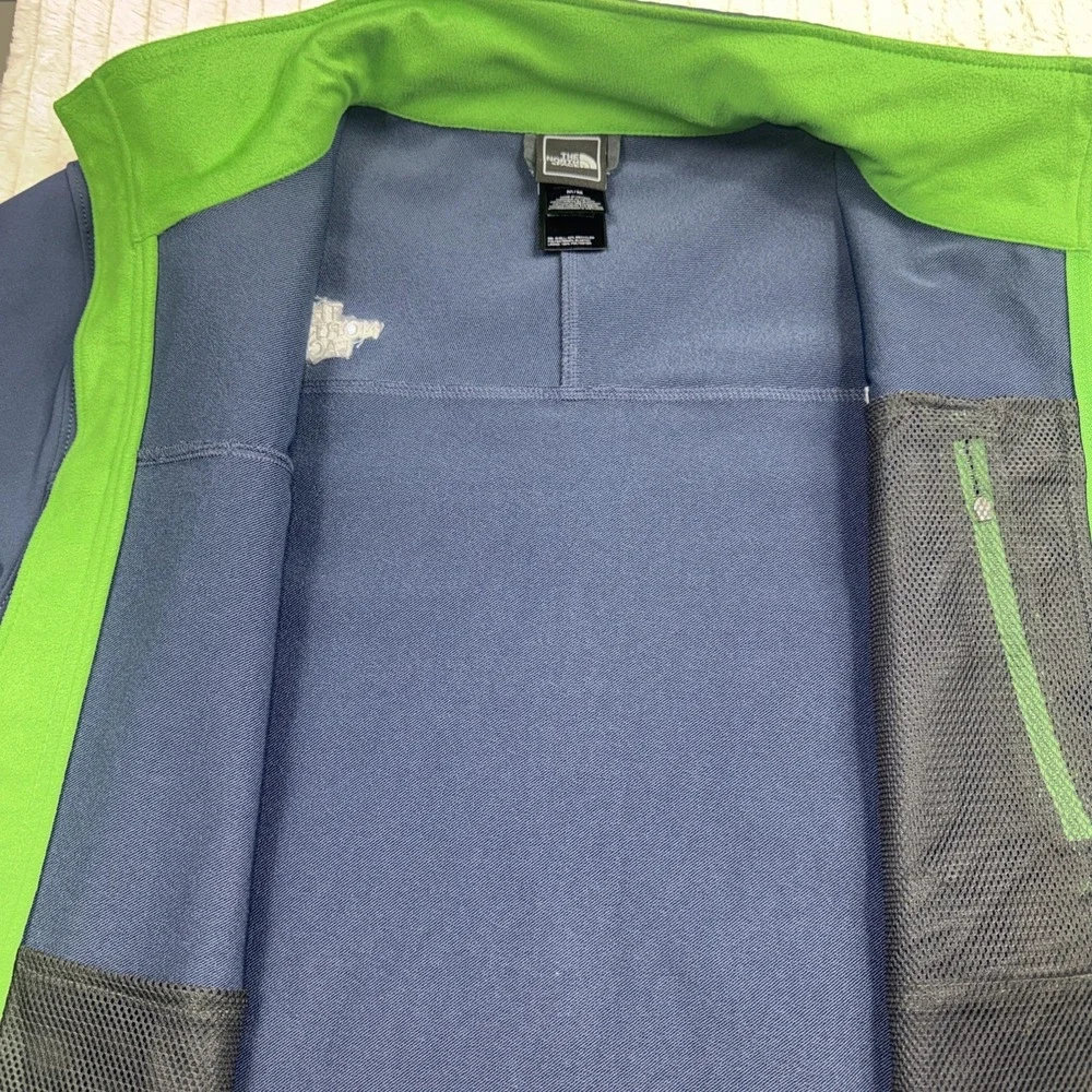 The‎ North Face Jacket Mens Med Blue Apex Pneumatic Softshell Windwall NWOT Mint